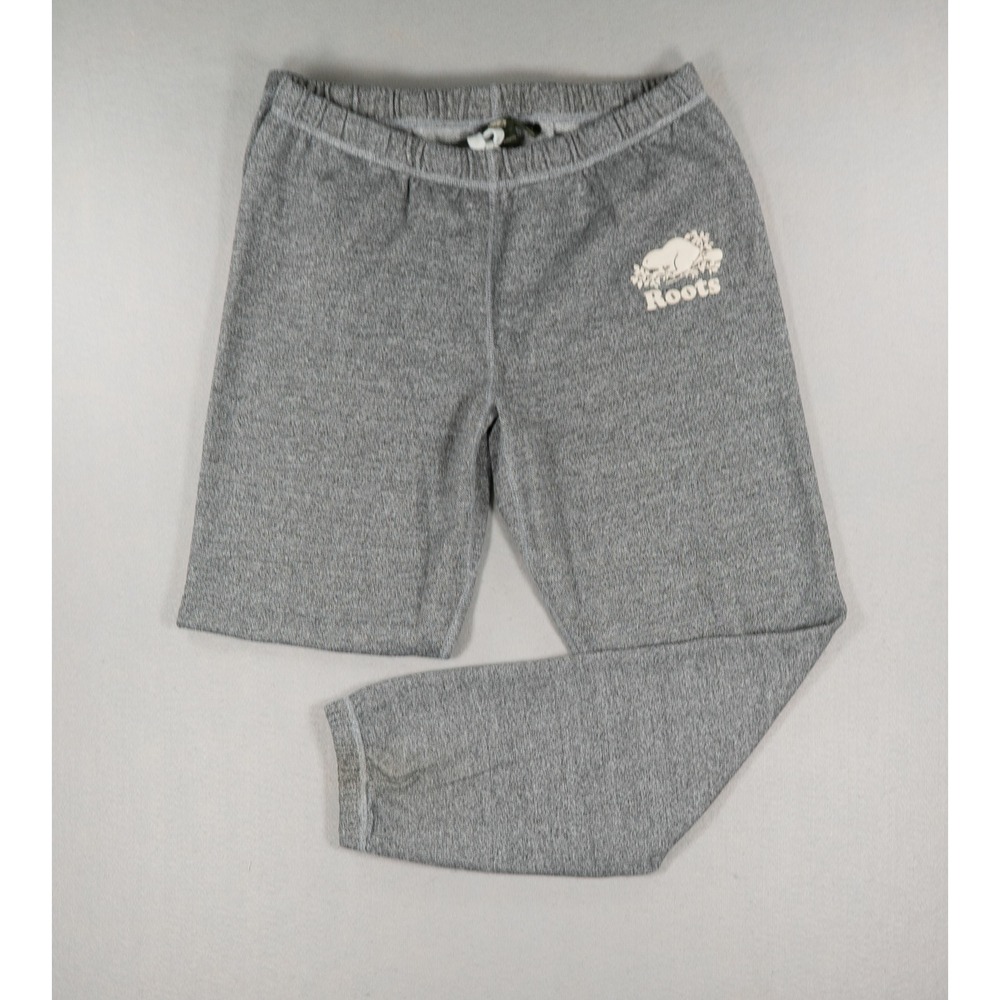 Roots Salt & Pepper Sweatpants Heather Gray Logo Joggers Mens Medium